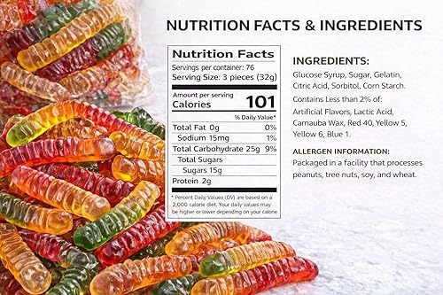 Miniatura 2 de Gusanos de goma de Marlow Candy (Always Fresh) bolsa de 5 libras (HALAL) [HELAL]