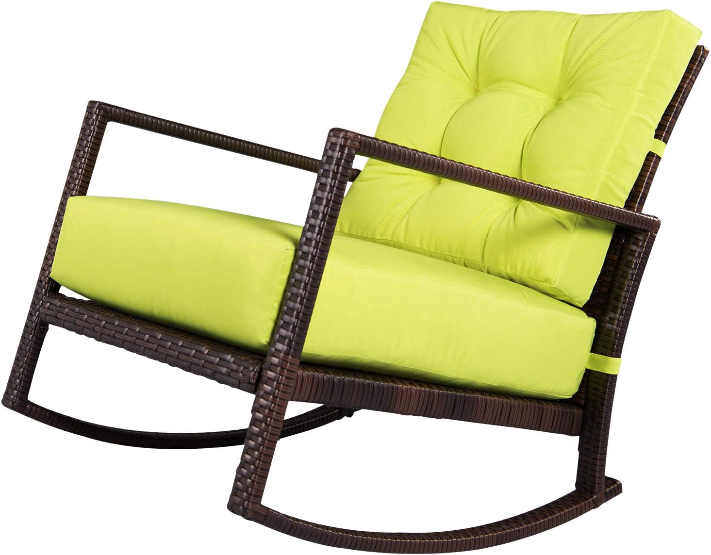 Amazoncom Suncrown Outdoor Furniture Patio Rocking Chair All Weather Wicker Seat With Thick Amazoncom Suncrown Outdoor Furniture Patio Rocking Chair All Weather Wicker Seat With Thick