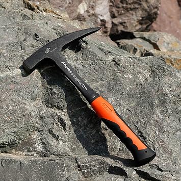 Rock Pick - 28 oz Geological Hammer with Pointed Tip-Masonry Hammer-081624