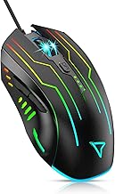 GK-XLI Gaming Mouse Wired, Lightweight Gaming Mice, Breathing RGB Plug Play High-Precision Adjustable 3200 DPI Ergonomic PC Gaming Mouse for Gamer, Wired Mouse for Laptop