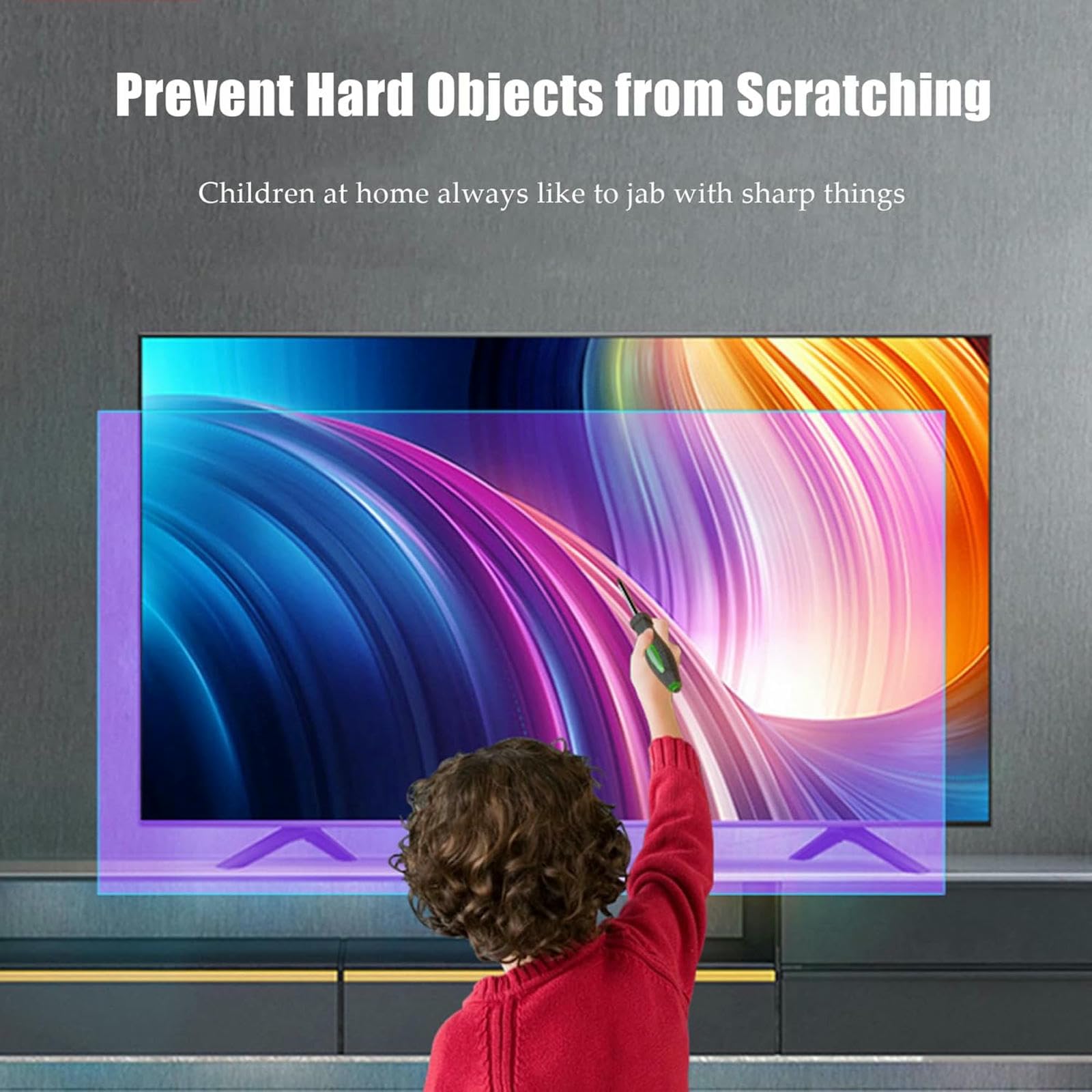 Protectores De Pantalla De TV 32-75 En Película De TV Anti Luz Azul, Filtro Protector De Pantalla Anti-UV, Película Anti-Reflejo Protege Sus Ojos