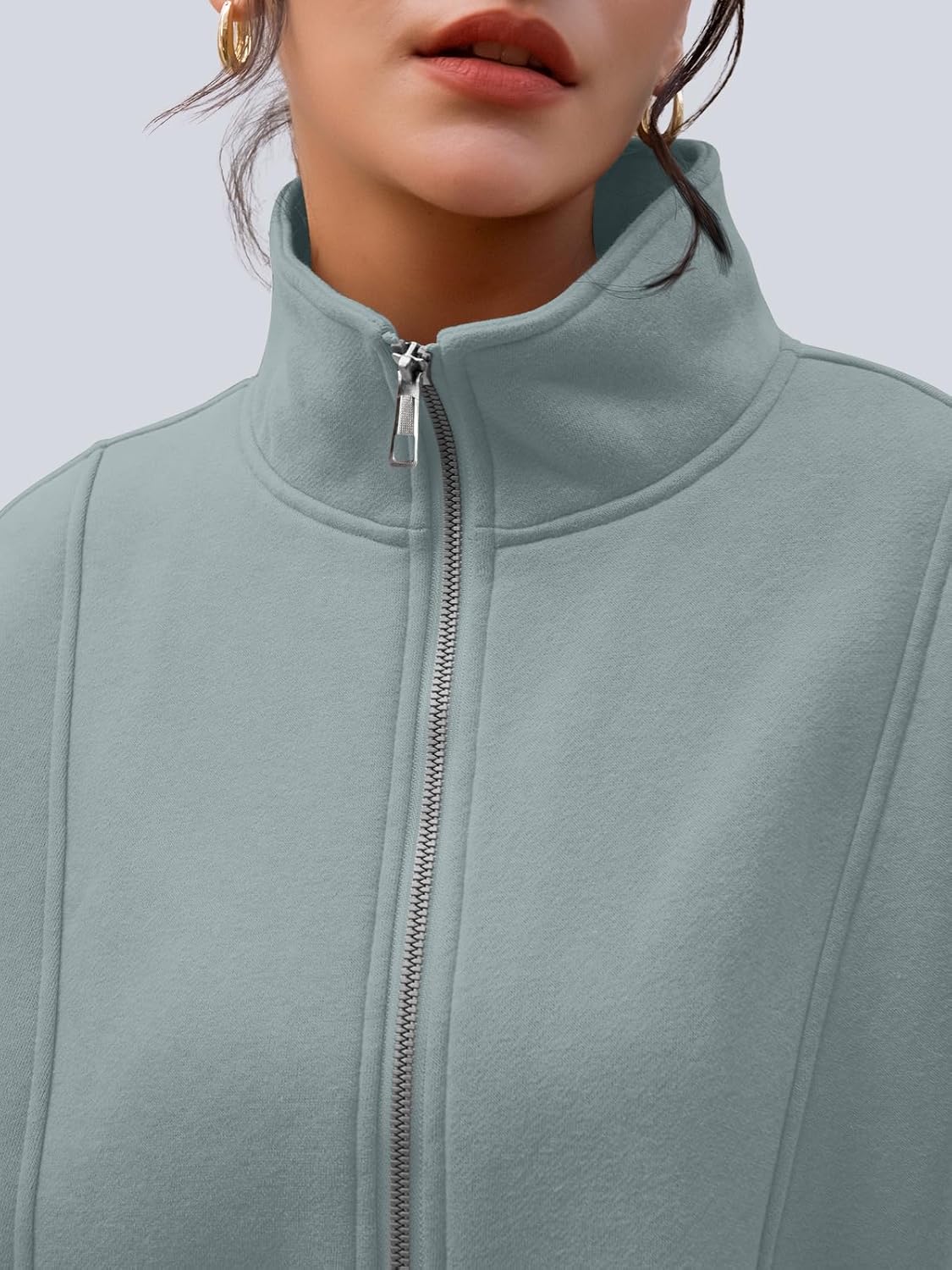 AUTOMET Womens Quarter Zip Oversized Sweatshirts Teen Fleece Pullover Hoodies 2026 Mock Neck Sweater Fall Workout Jacket - Image 5