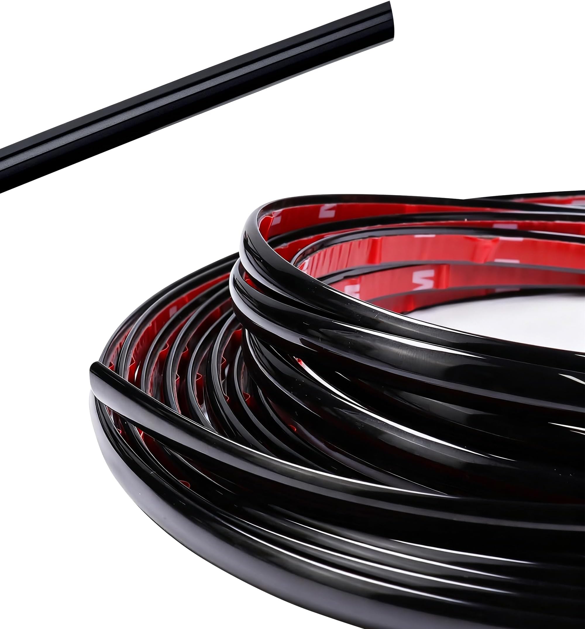 Car Trim,Auto Trim Adhesive,Car Accessories Exterior and Interior Decorative Strip,Automotive Body Side Molding,Fit for Trimming Along Door Window Edge,Side Mirror,Headlights,Fog Lights (12mm)