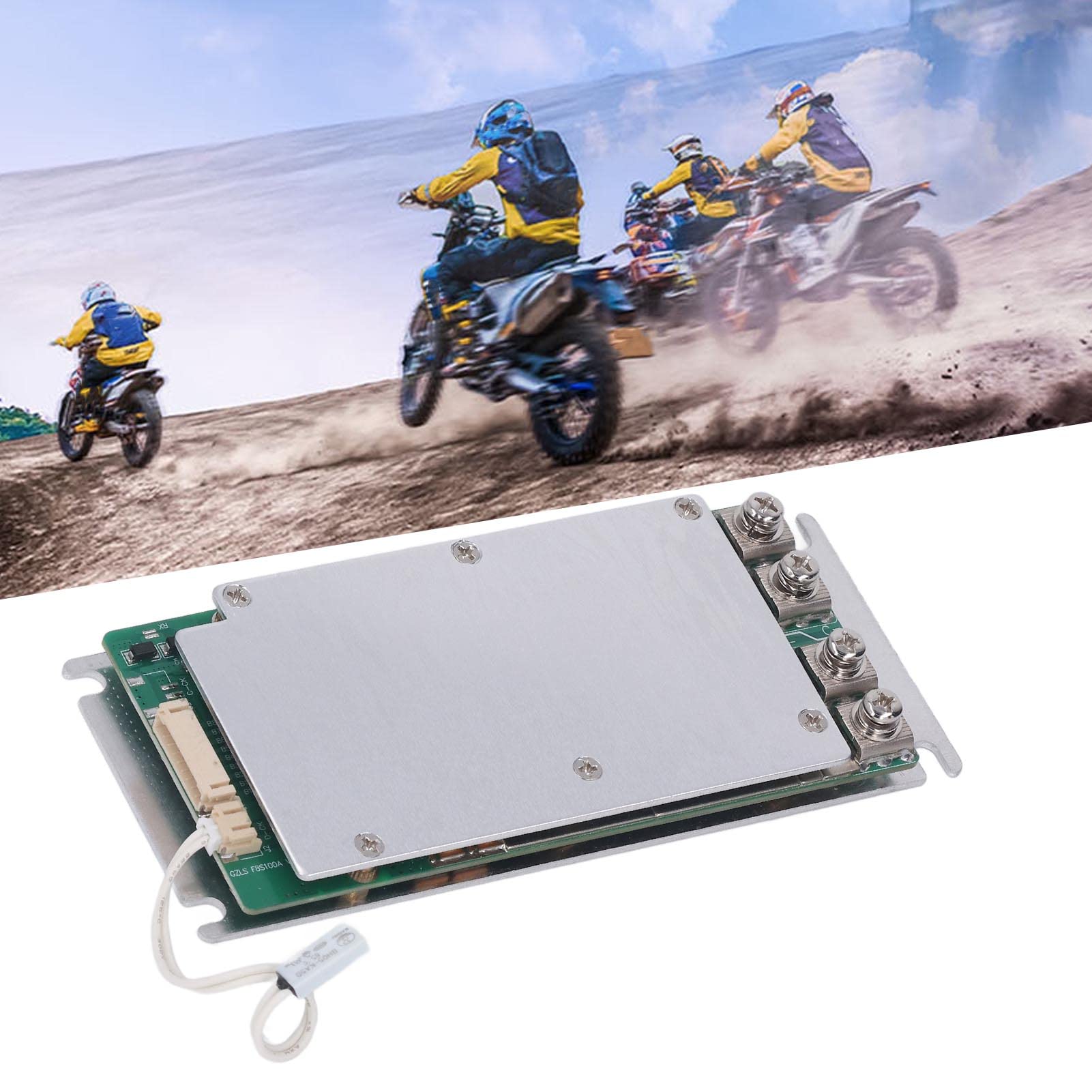 Placa de protección de batería de Litio 3,2 V 120 A 8S Módulo de circuitos Integrados PCB para gestión de batería con Carcasa de aleación de Aluminio Disipación de Calor de (8S)
