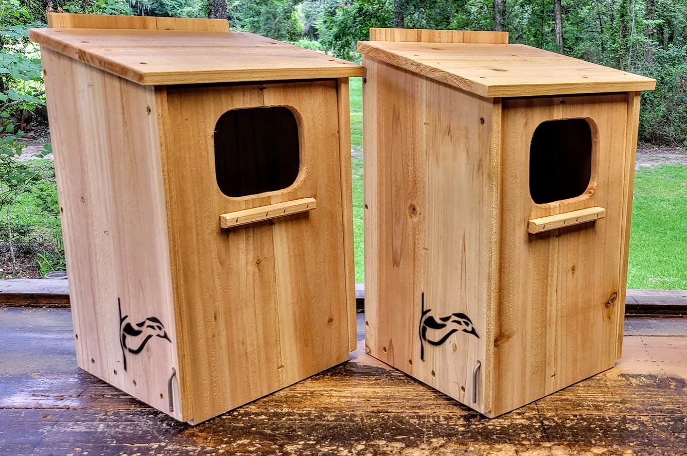 2 Cedar Black Bellied Whistling Duck Nesting Boxes