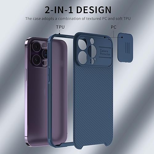 Miniatura 7 de Hitaoyou Funda para iPhone 14 Pro compatible con Magsafe, funda protectora de cámara iPhone 14 Pro compatible con carga inalámbrica con cubierta