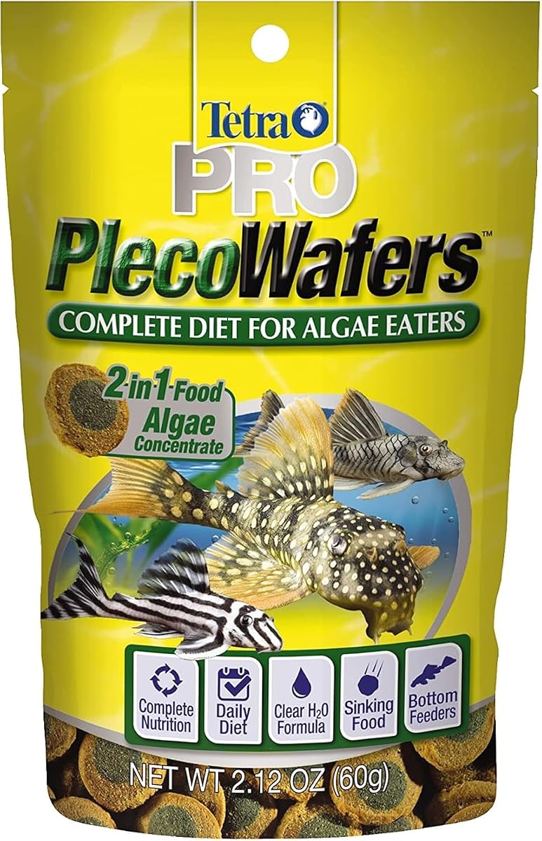 Tetra Pro PlecoWafers Alimento para peces para comedores de algas, 2.12 oz