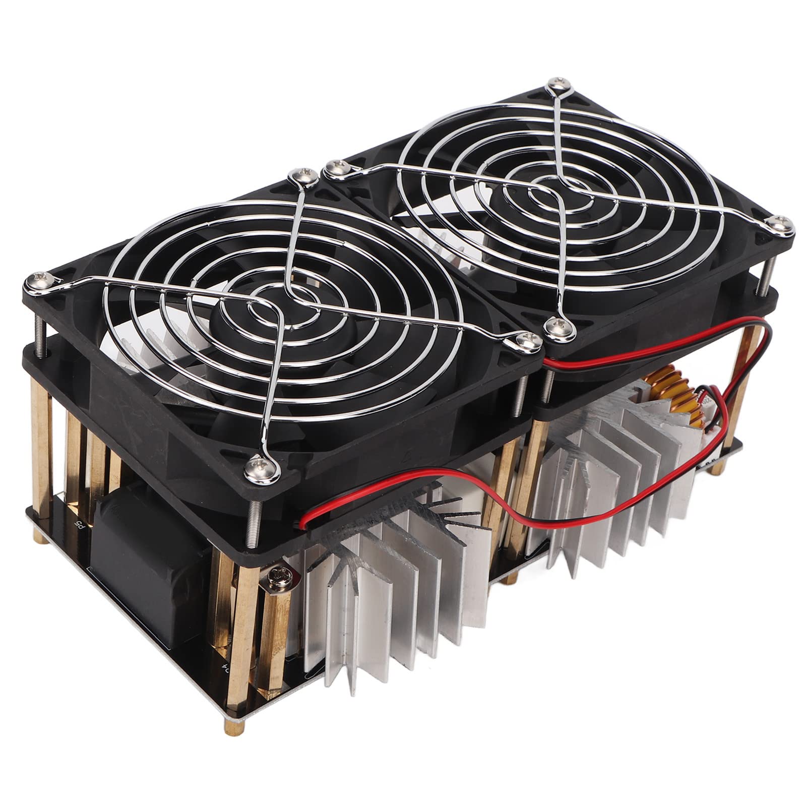 Bewinner Indukcyjny moduł Grzewczy ZVS 12-48 V 2000 W Płyta Grzewcza Niskiego Napięcia Wysokiej Częstotliwości do Topienia Metali, Hartowania, Wyżarzania z Radiatorem i Wentylatorem Chłodzącym