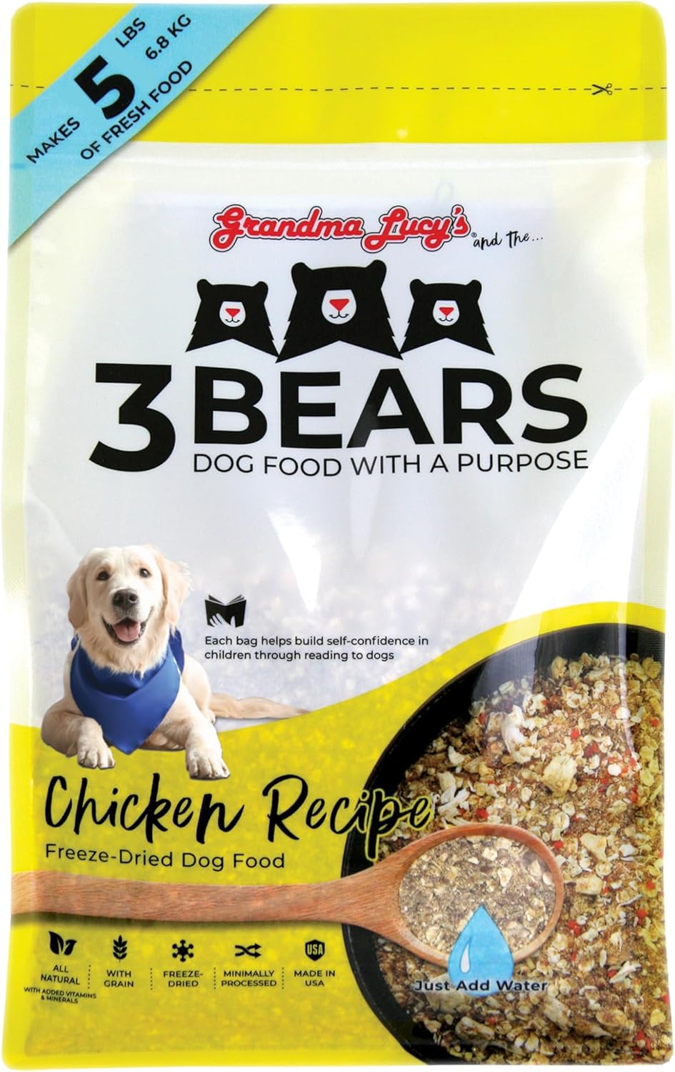 3 Bears Chicken Dog Food - 8lb