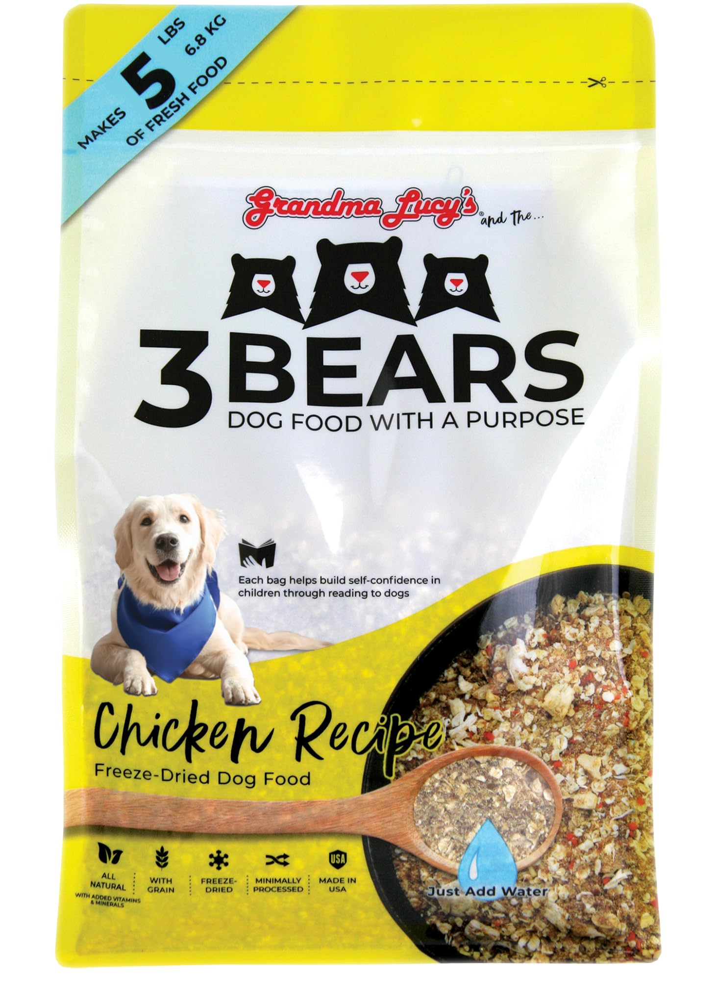 3 Bears Chicken Dog Food - 1lb