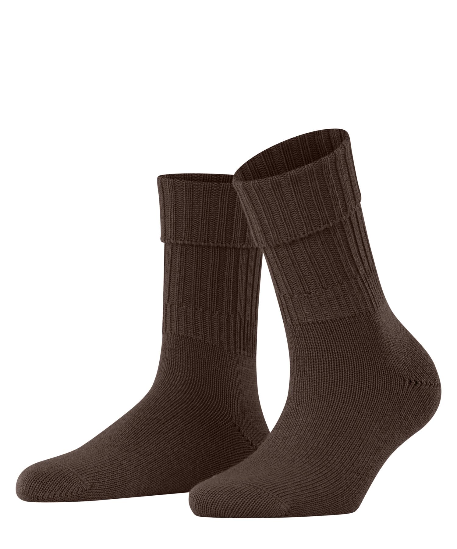 FALKE Women's Striggings Rib W So Wool Plain 1 Pair Socks, Brown Cinnamon 5186, 2.5-5