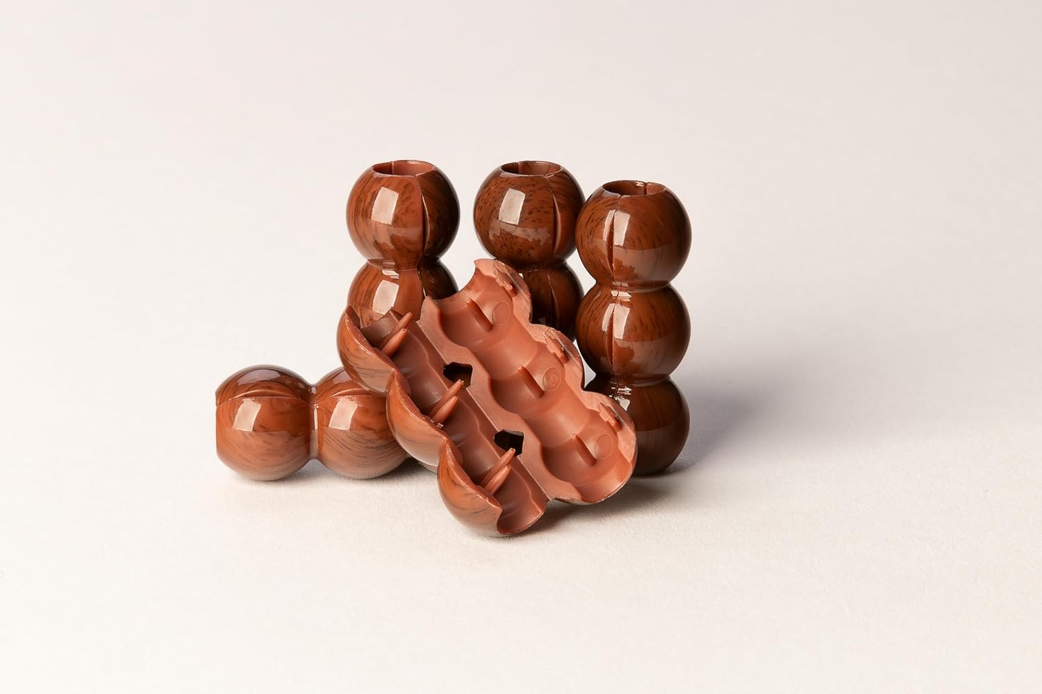 Eazybead-Z Chocolate Brown Hair Clips, Brown Decorative Beads for Braids, Quick-Attach Design, Professional Hair Styling Accessories, 16 Pieces, Clip on Hair Beads, Clip on in Less Than 10 Seconds