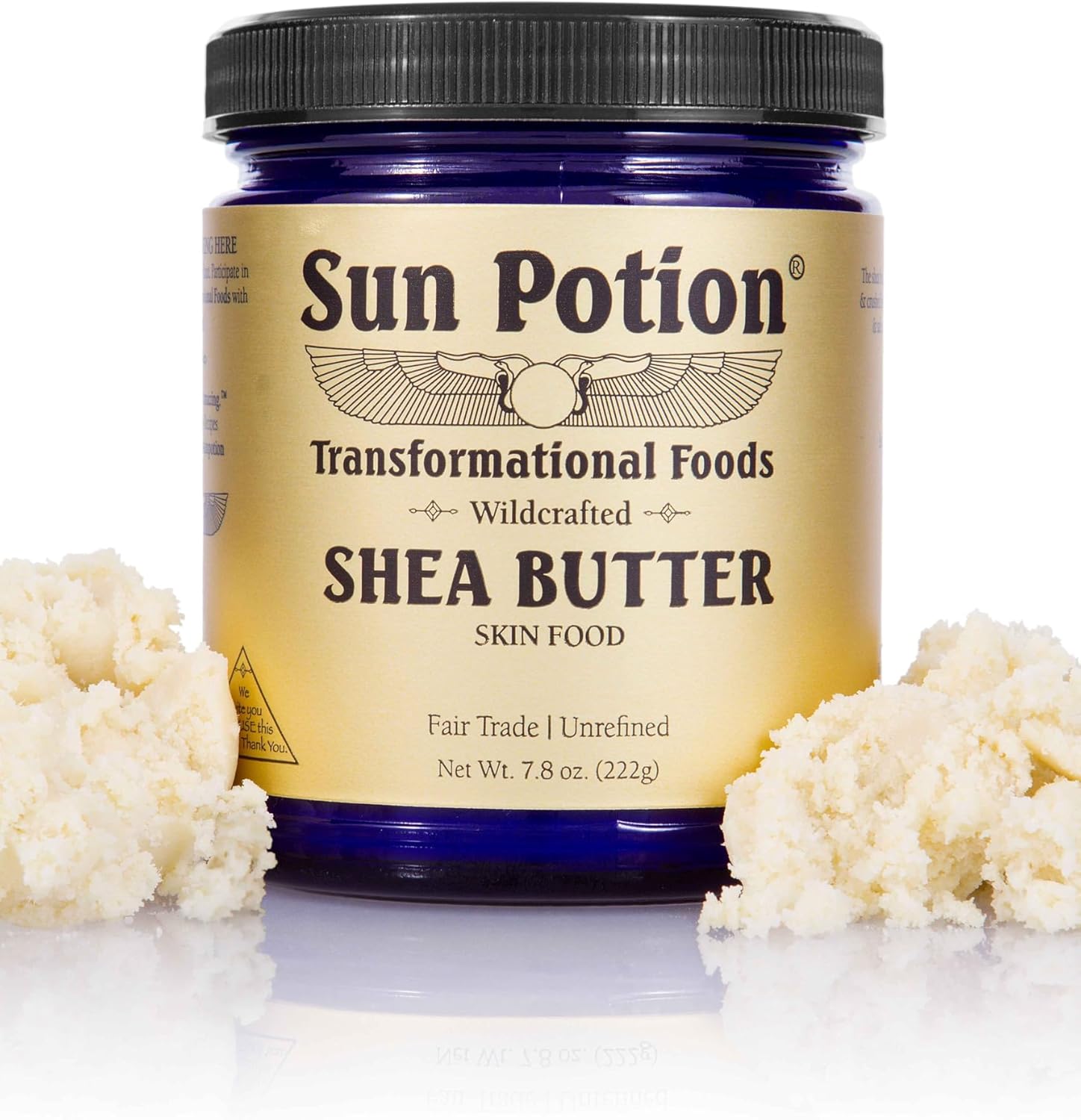 Sun Potion Unrefined Shea Butter Raw | 100% Pure Wildcrafted African Shea Nut Butter | Natural Moisturizer for Skin & Body | Non-GMO | No Added Fragrances | Chemical Free | 222g