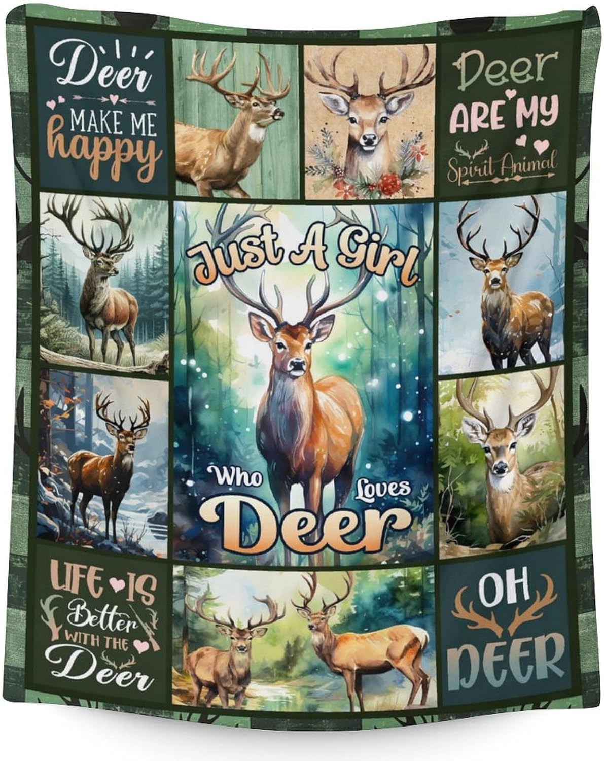 Goat Blanket for Adults - 60" x 80" Inches Cute Throw Blankets for Women - Pink Soft Furry Throws for Sofa, Bed & Living Room