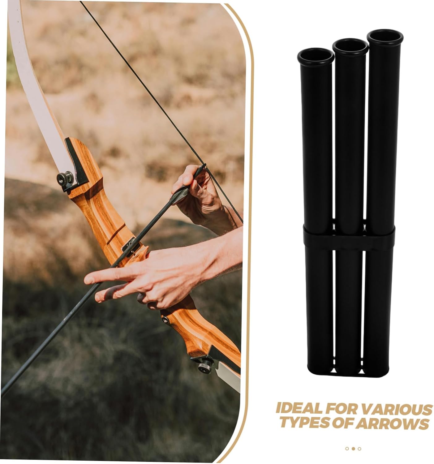 Arrow Tube Case for Archery Accessories Multi-Tube Storage for Compound Bows and Longbows Elegant Black Pe Material for Hunting and Target Practice