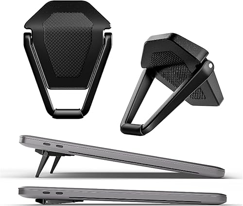 Portable Invisible Laptop Stand - 2PCS zinc Alloy Laptop Mini Stand Heat Dissipation pad, Laptop Lifter Suitable for 12-20 inch Laptop (One Size