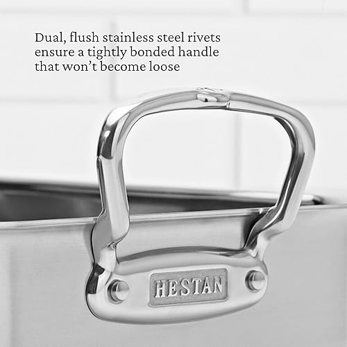 Vista 38 de Hestan Provisiones: inserto de pasta de acero inoxidable de 8 cuartos de galón