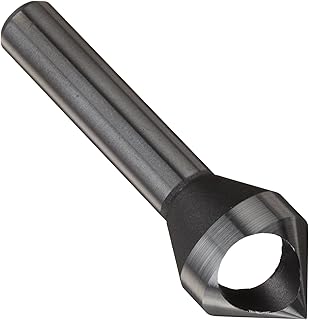 KEO 53514 Cobalt Steel Single-End Countersink, Uncoated (Bright) Finish, 82 Degree Point Angle, Round Shank, 3/8" Shank Diameter, 3/4" Body Diameter