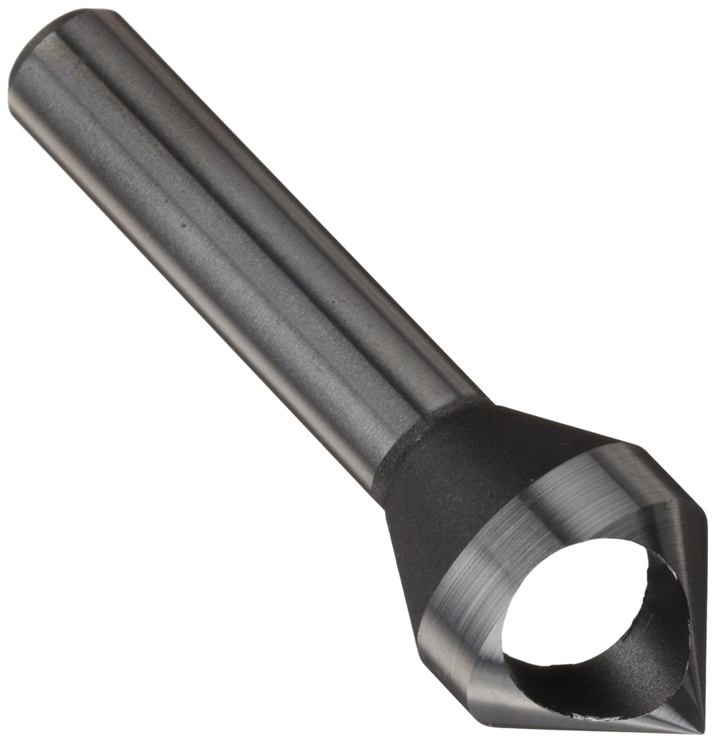 KEO 53514 Cobalt Steel Single-End Countersink, Uncoated (Bright) Finish, 82 Degree Point Angle, Round Shank, 3/8" Shank Diameter, 3/4" Body Diameter