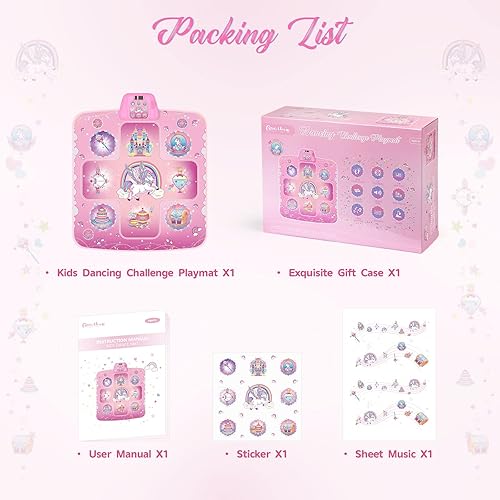 Miniatura 9 de GirlsHome Alfombrilla de baile  Juguetes de Frozen para niñas, almohadilla electrónica de baile con 5 modos de juego, música integrada, tapete