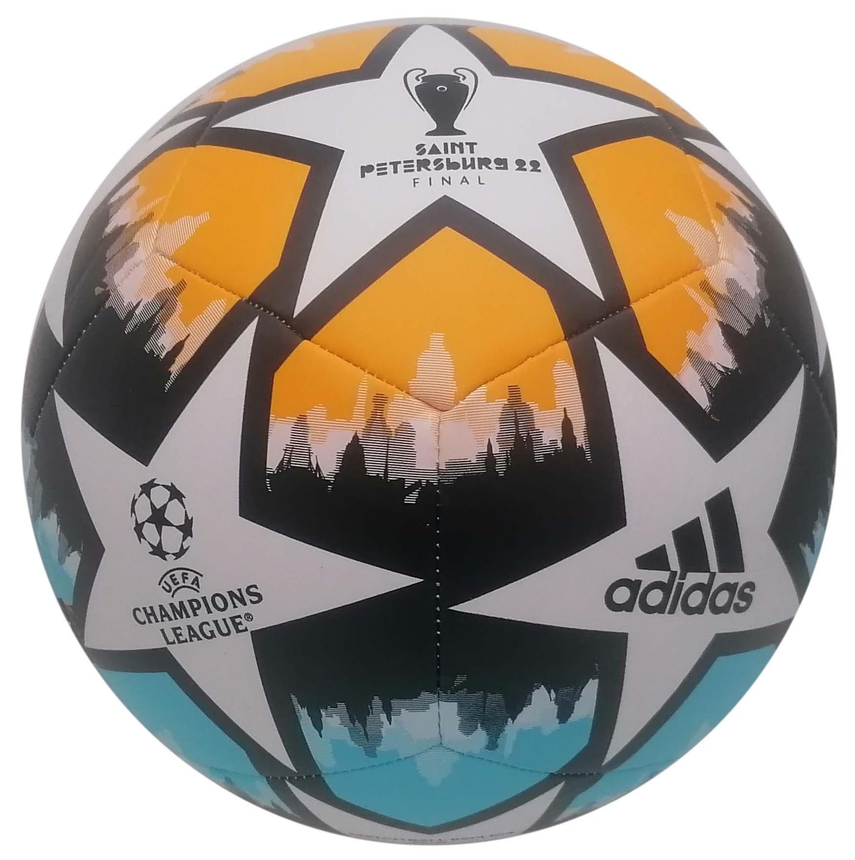 adidas Unisex-Adult UCL Training Texture St. Petersburg Soccer Ball White/Panton 5
