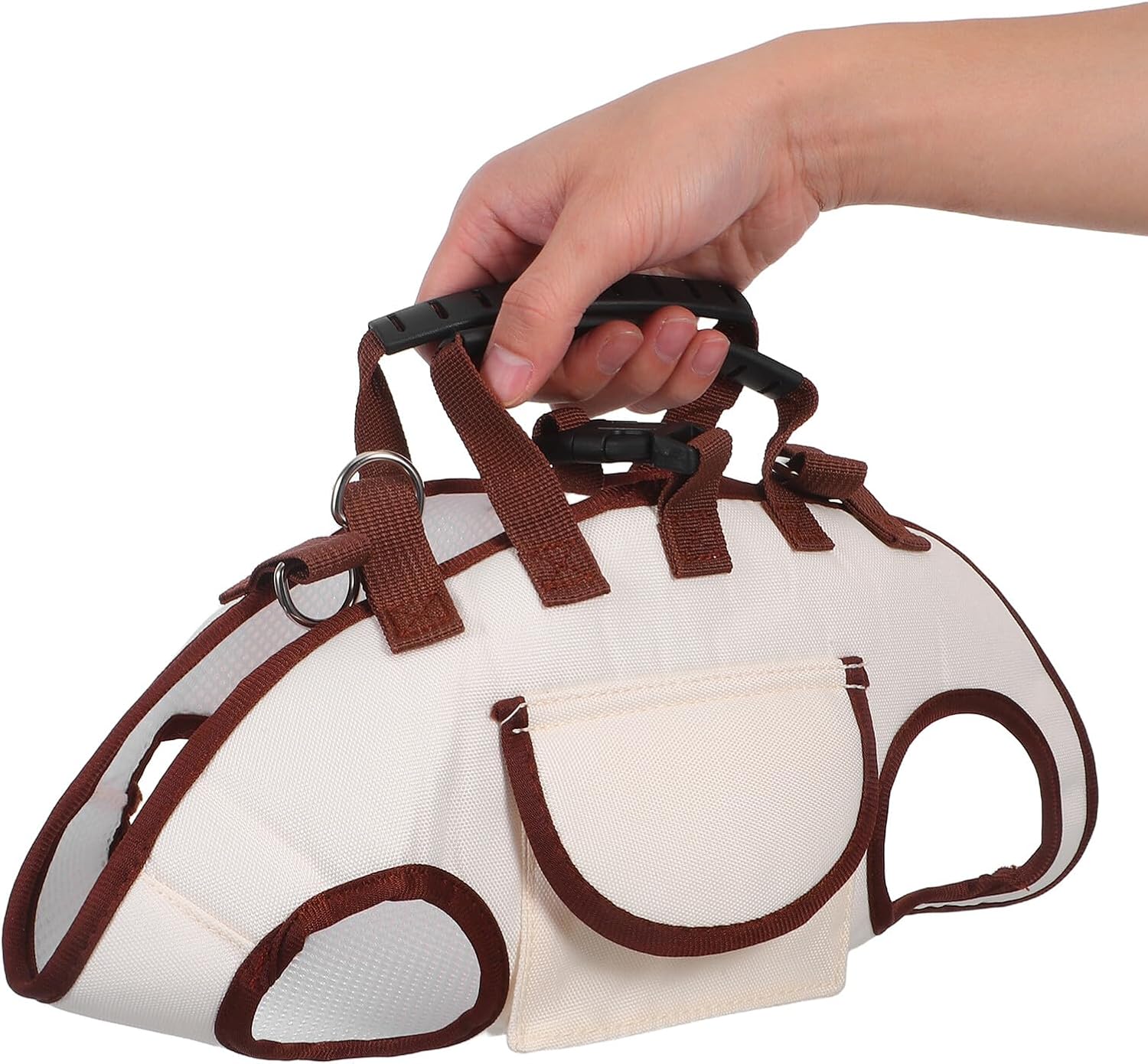 Small Dogs Sling Carrier Bag with Adjustable Strap Portable Pet Travel Sling for Cats and Small Pets White for Outdoor Use