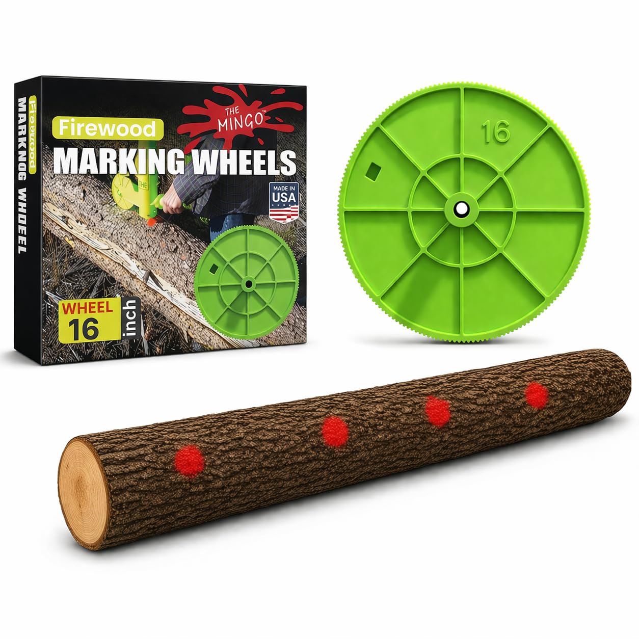 THE MINGO Marker Firewood Marking Wheel -Chainsaw Firewood Measuring Tool Marking - Measuring Marker - Mingo Marker Firewood Cutting Tools - Firewood Logging Tools - USA Made (18" Marking Wheel) — Amazon image 12