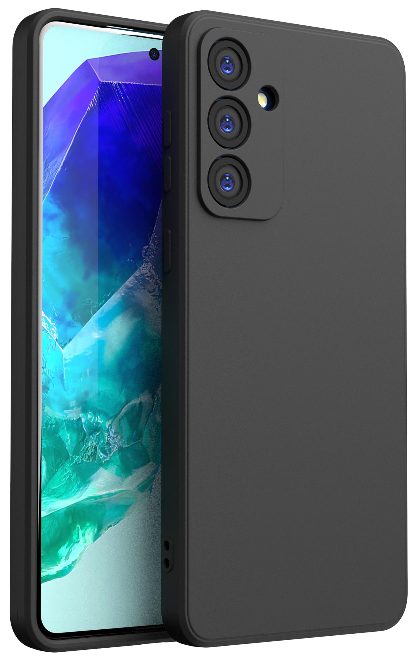 Kapa Matte Protective Lens Flexible Back Cover for Samsung Galaxy M55 / F55 | Slim Silicone with Soft Lining Shockproof Full Body Bumper Case (Black) (B0D8JGSYS8) Amazon Price History, Amazon Price Tracker