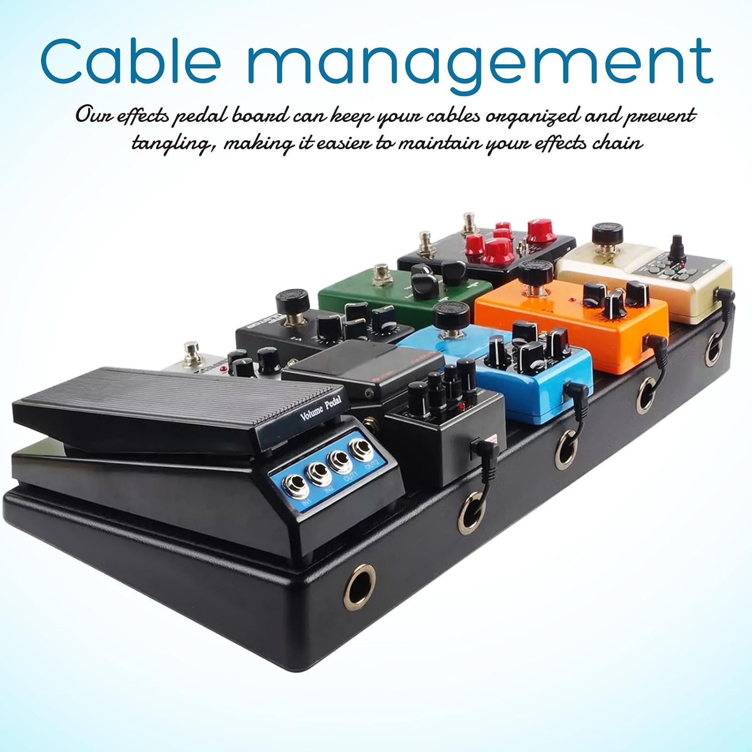 Healifty Portable Guitar Effect Process Board with Sturdy Pe Construction and Easy-to-carry Design, Lightweight Guitar Pedal Case for Transportation and Rehearsals
