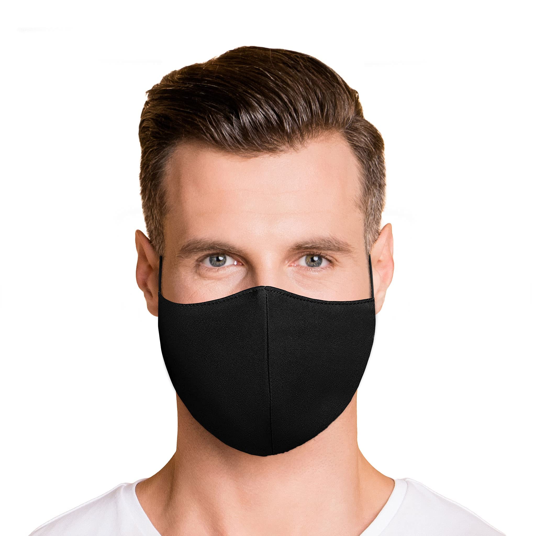 Washable Face Mask with Non-Adjustable Ear Loops &amp; Nose Wire