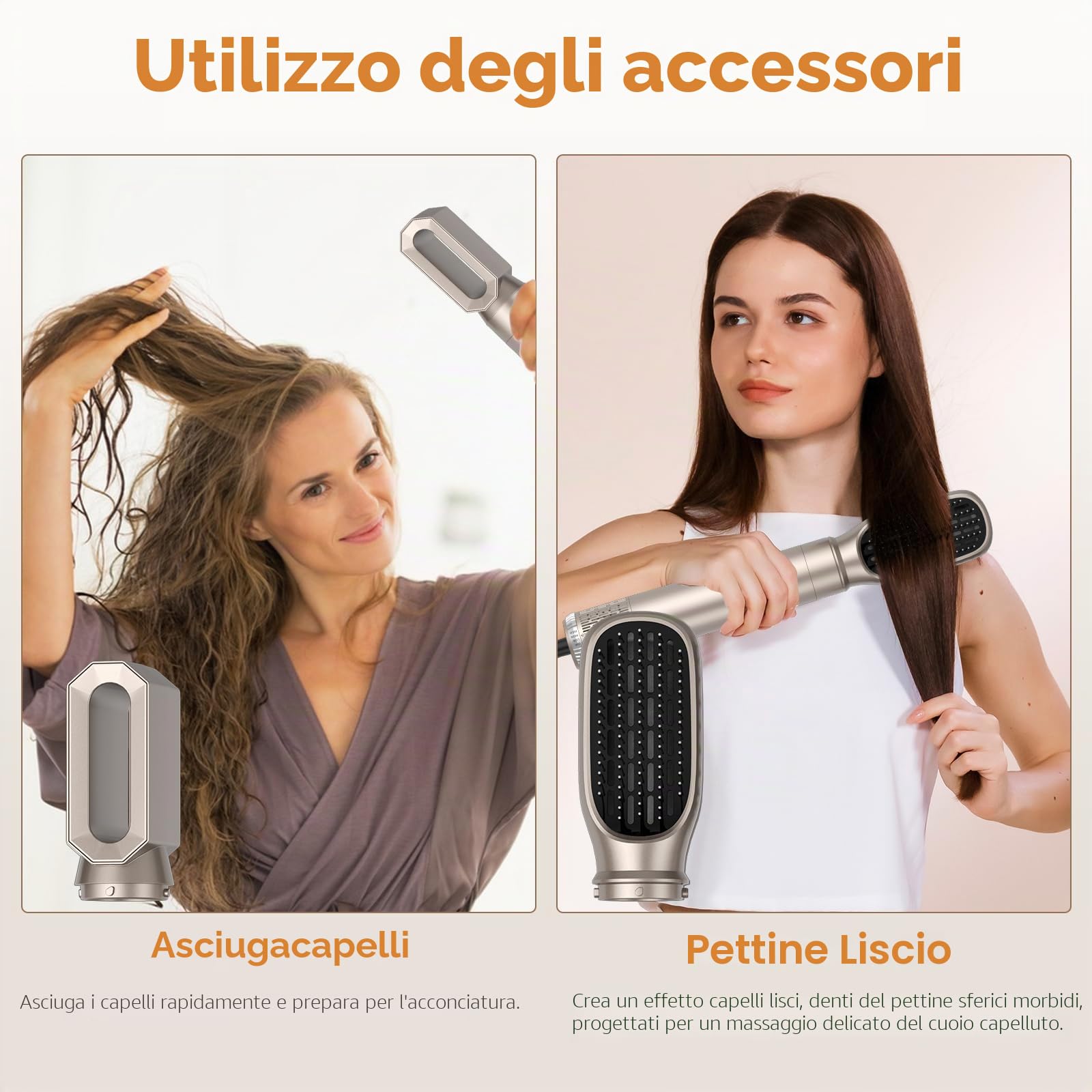 Hair Styler 6 in 1,Asciugacapelli Capelli ad Aria,1000w Phon Capelli,Spazzola Asciugacapelli Per Dare Volume Ai Capelli, Lisciare, Arricciare, Ioni Air Curler Brush,Strumenti per Capelli