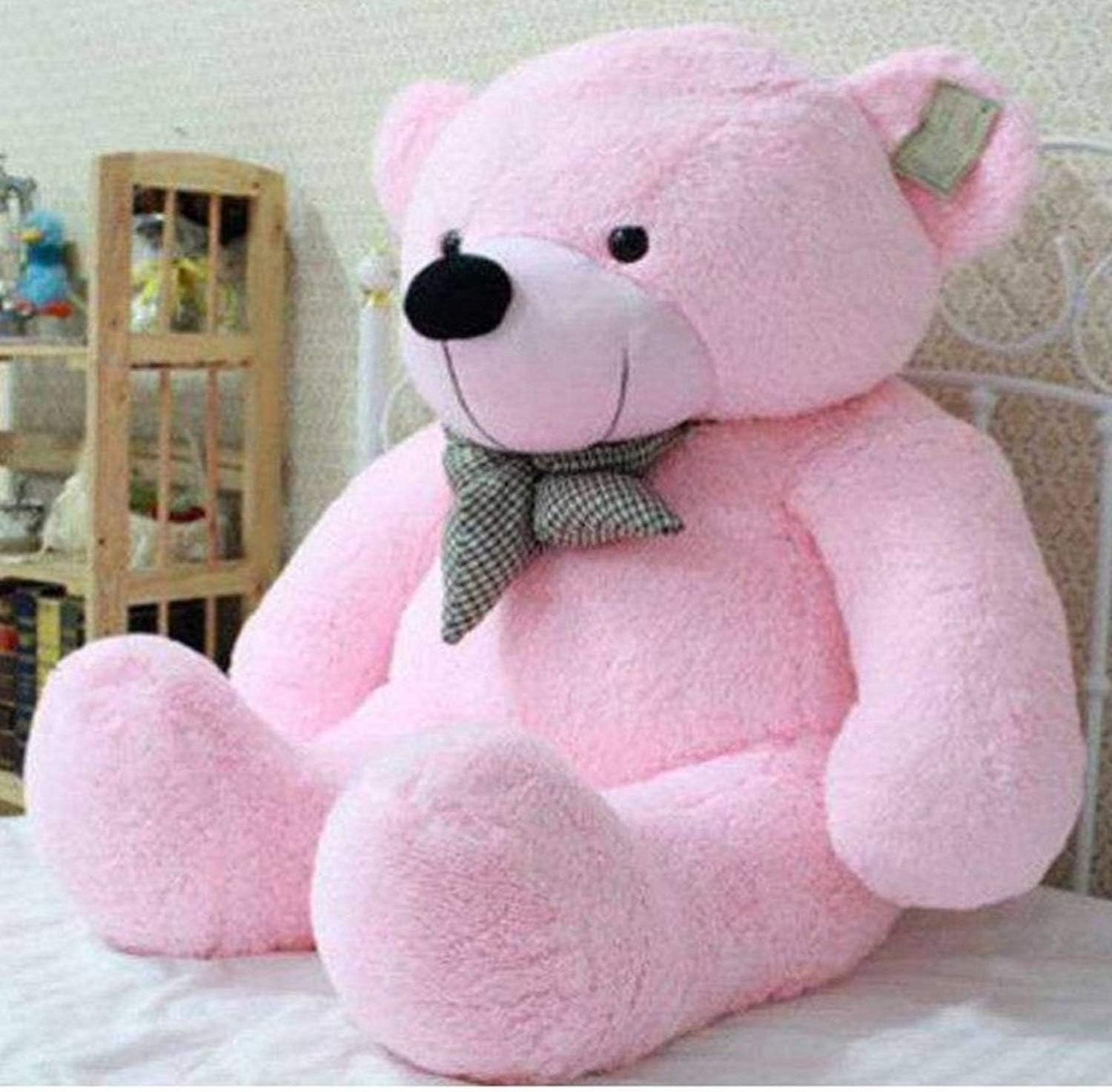 Long Huge Loveable Hugable Playable Soft Teddy Bear, Pink (Medium)