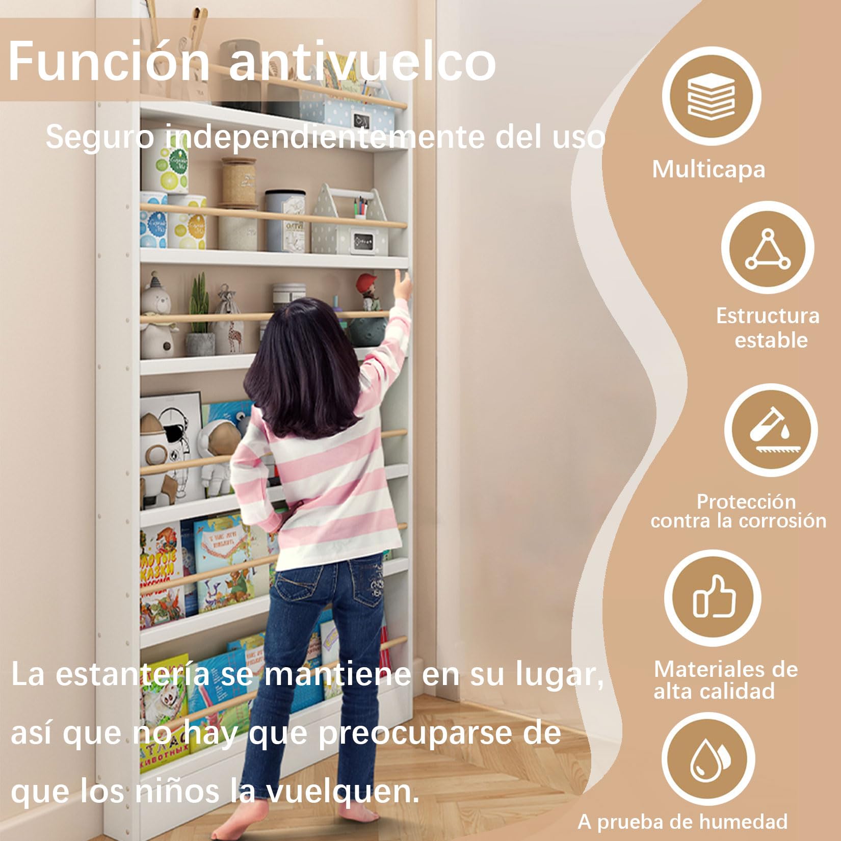 Estantería Ahorra Espacio, Estantería de Puerta Ultra Estrecha de 10 cm, Muebles de Almacenamiento Detrás de la Puerta, Mueble de Almacenamiento para Sala de Estar y Estudio