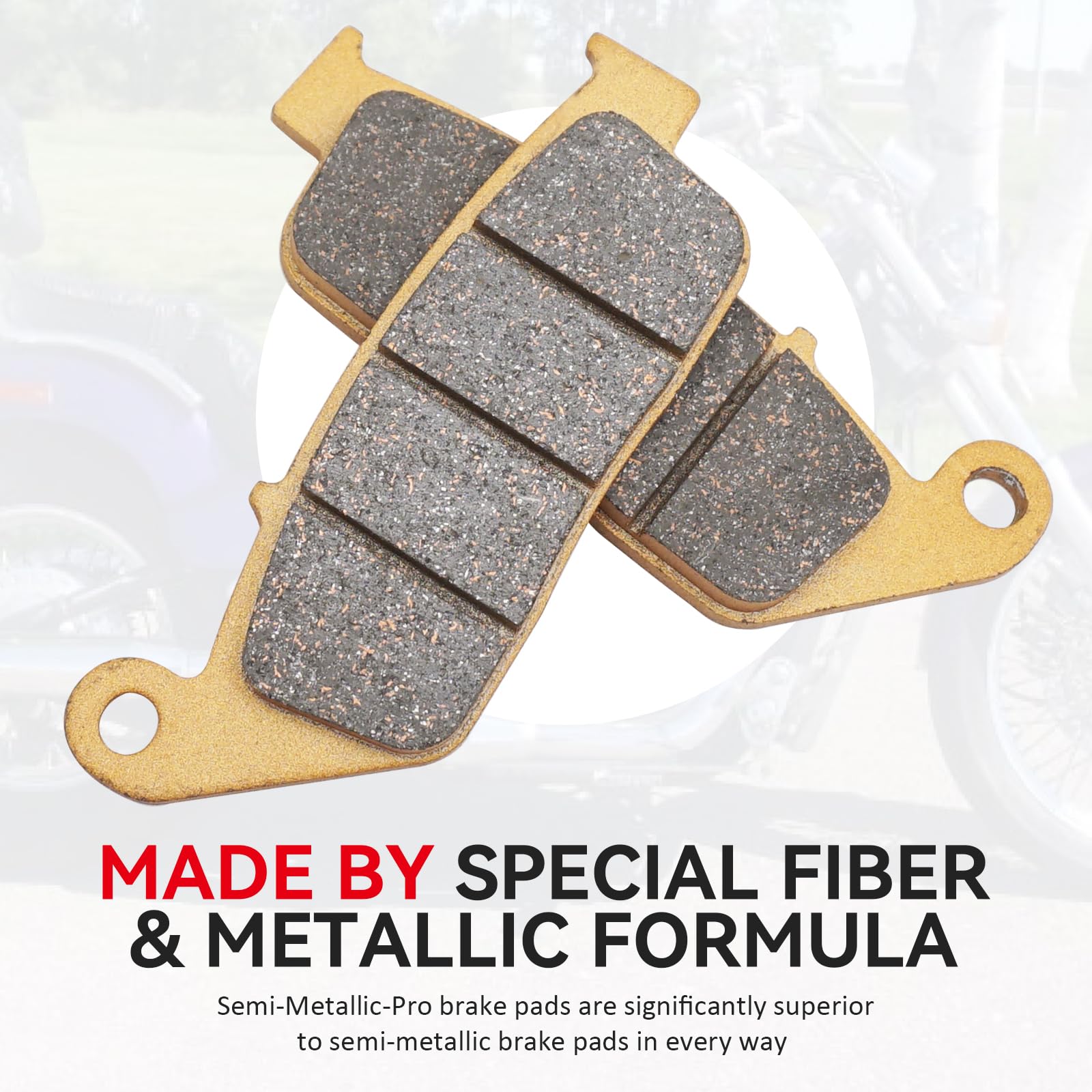 Mabutingti Bremsbeläge Vorderrad - Semi-Metallic Für Honda Shadow VLX 600