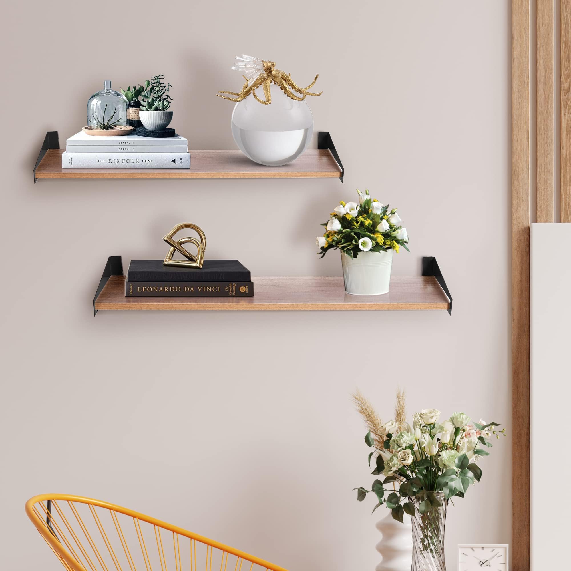 Anikaa Verna Engineered Wood Wall Mounted Floating Decor Shelf/ Book