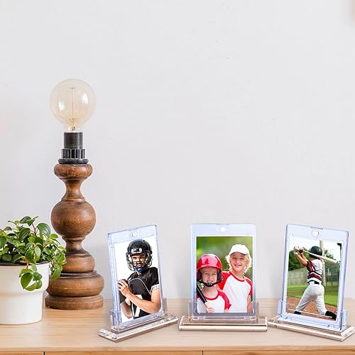Miniatura 7 de Paquete de 4 soportes magnéticos para tarjetas TradingCard, fundas protectoras para béisbol, funda estándar (se adapta a tarjetas magnéticas de 35
