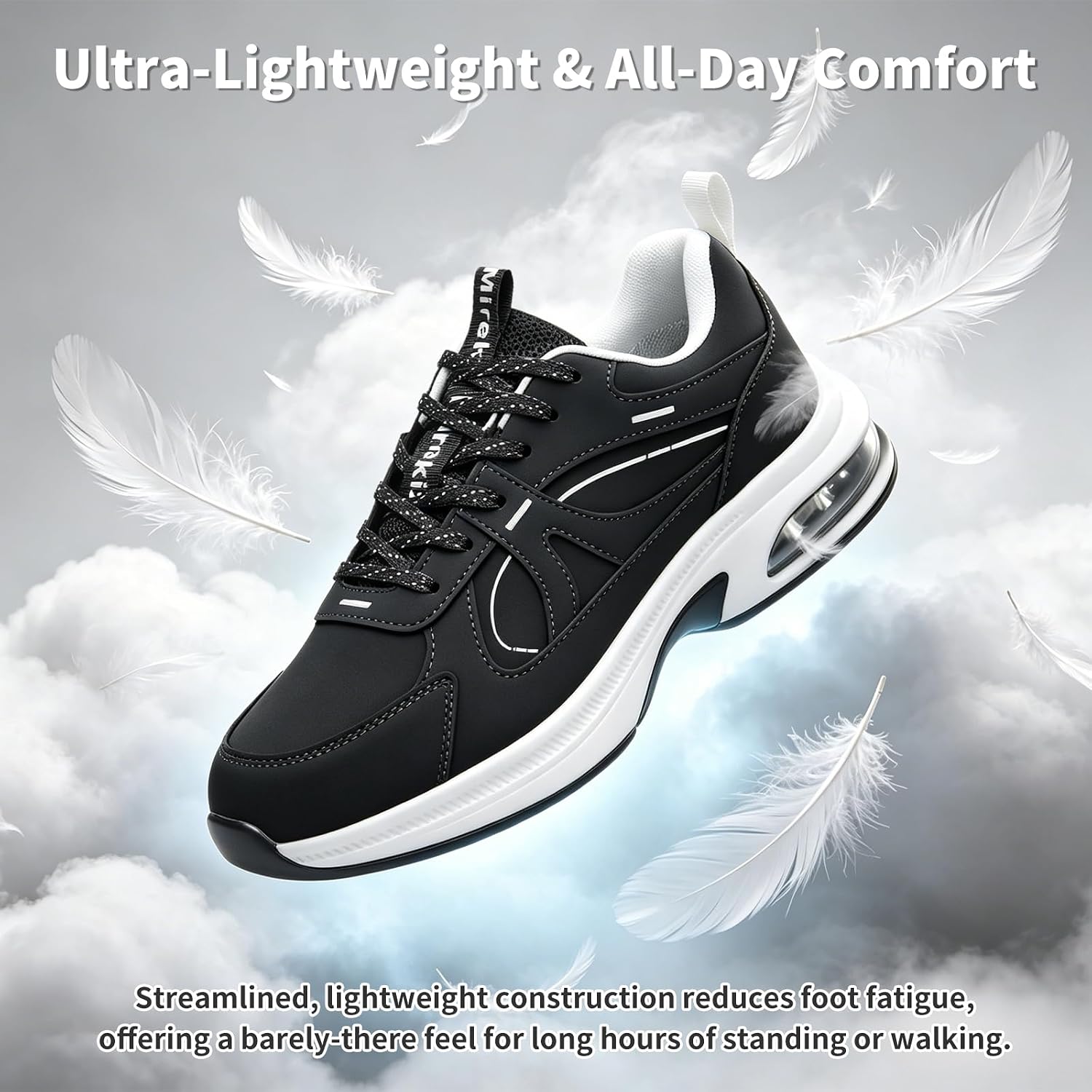 Non Slip Work Shoes for Women Waterproof & Oil Resistant Lightweight Comfortable Chef Sneakers for Restaurant & Food Service Daily Walking Use