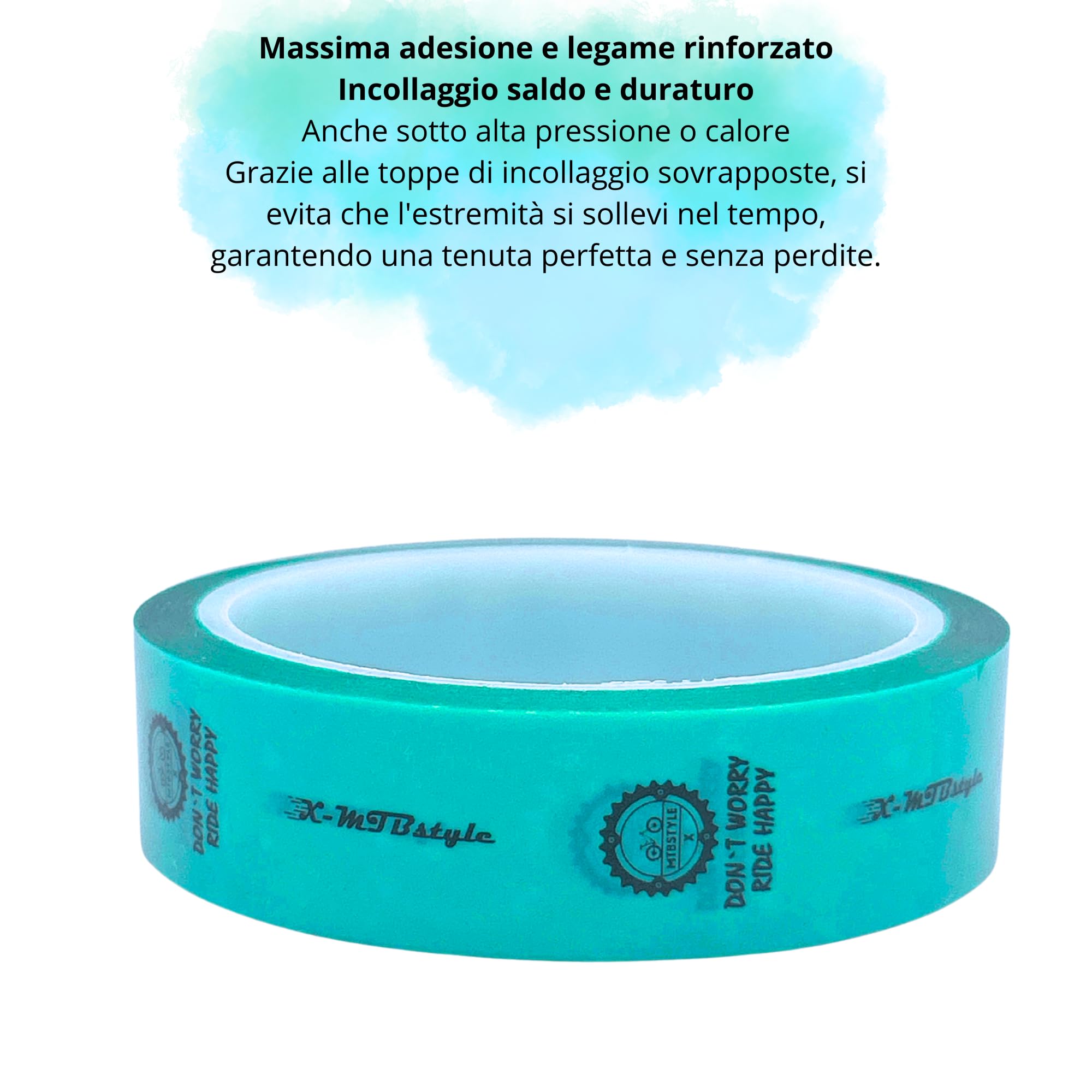 Nastro Tubeless 25 mm x 10 m | Fondo per Cerchi Tubeless per Ruote da 20 a 29" | Nastro Adesivo per Tubelizzare Cerchi MTB, E-Bike, Gravel e Strada