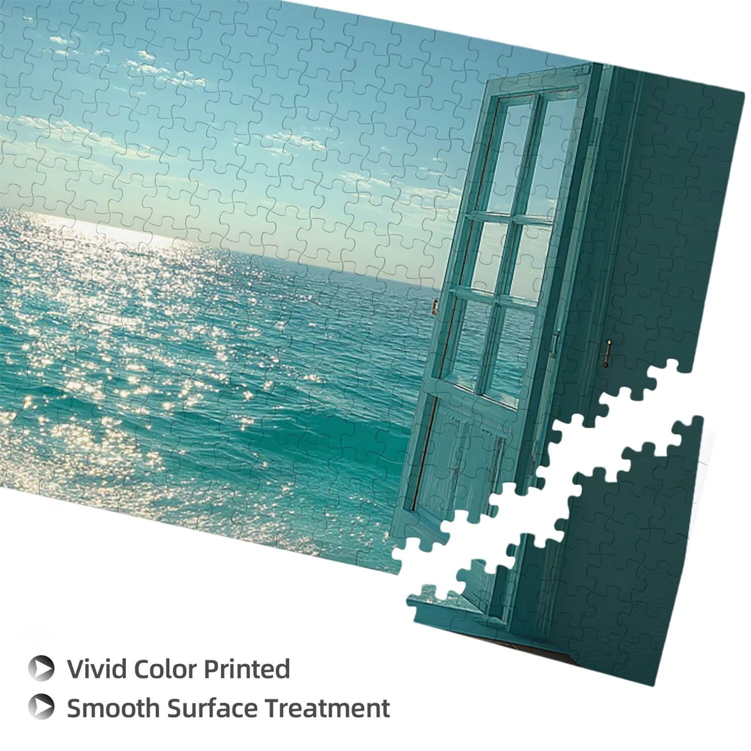 Puzzle para Adultos 1692 Piezas, Vista al mar Puzzle, Difícil, Desafiante, Rompecabezas Encajan Perfectamente, Letras en la Parte Posterior, sin Polvo, Regalo para Personas Mayores (179x31cm) v-292
