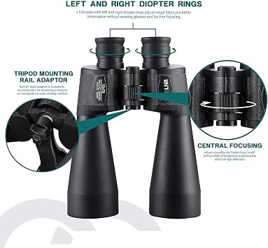 ESSLNB Giant Binoculars Astronomy 15X70 with Phone Adapter Tripod Adapter and Carrying Bag FMC Waterproof Binoculars for Adults Kids (Small)