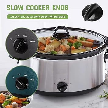 Slow Cooker Knob Compatible With Crockpot SCV700-CH-BR | Adjustable Control Knobs for Crockpot Slow Cooker Replacement Parts - 1 Pack