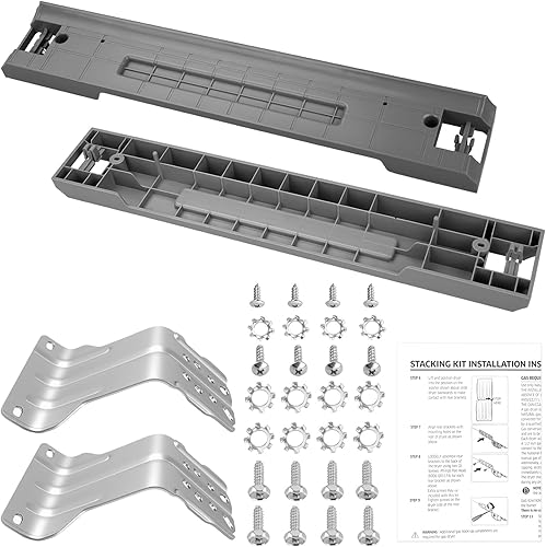 Kit de apilamiento de secadora SKK-7A SKK8K mejorado  Reemplazo para lavadoras y secadoras Samsung de carga frontal de 27 pulgadas  El kit de