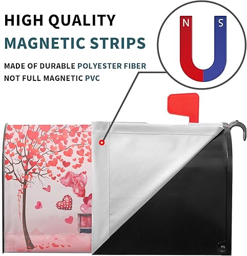 Miniatura 194 de Winter Cardinal Birds - Funda magnética para buzón, tamaño estándar de 25.5 x 21 pulgadas, diseño de pájaros rojos navideños para buzón