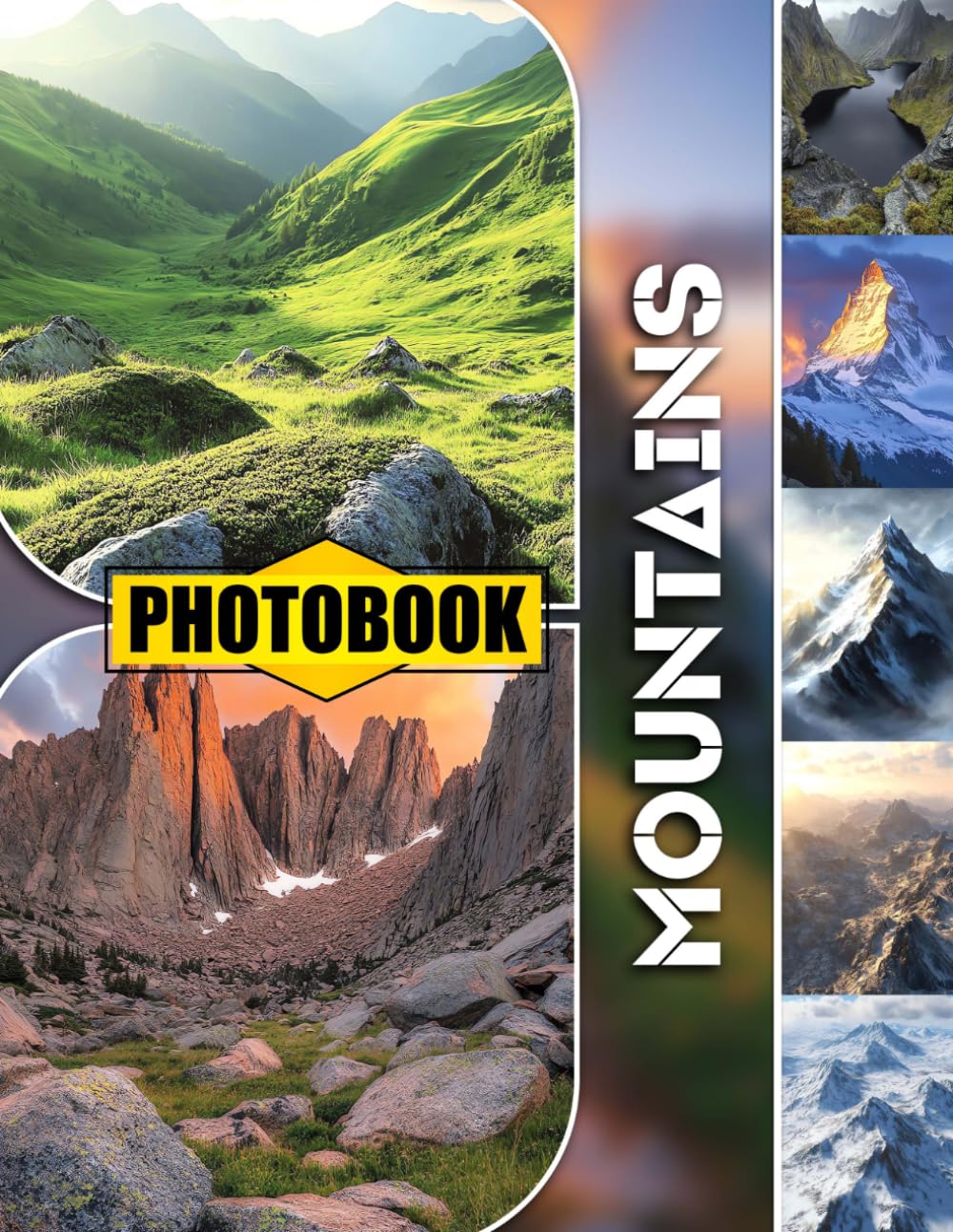 Mountains Photo Book: Majestic Peaks With Snowy Summits, Rocky Terrain And Breathtaking Alpine Views