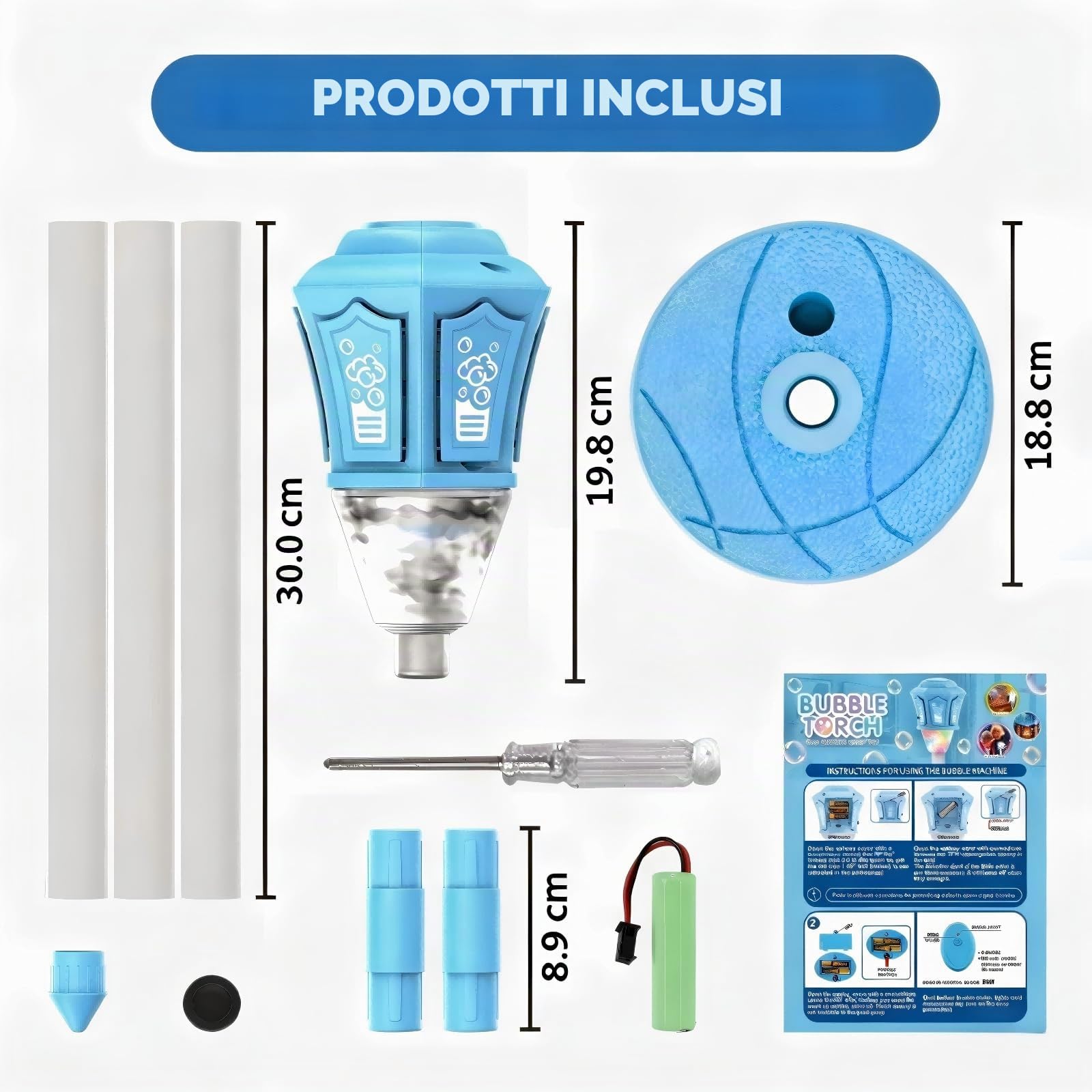Macchina Bolle di Sapone con Telecomando, 3 Altezze Regolabili fino a 119cm, Luce RGB e Musica, Batteria Ricaricabile USB, Base Stabile, per Bambini Festa Outdoor Matrimonio Giardino