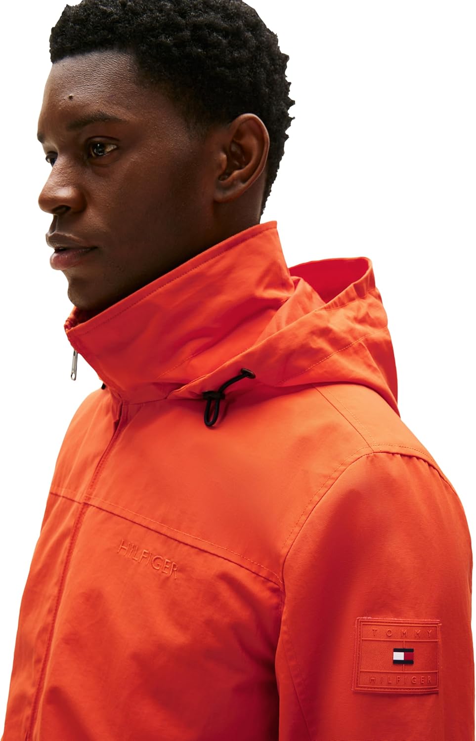 Tommy Hilfiger Men's Lightweight Waterproof Regatta Jacket, Brilliant Orange X-Large