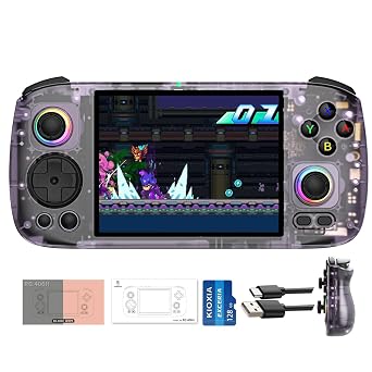 Aivuidbs RG406H Retro Game Console 128G TF Card 5000+ Games, 4-inch Android 13 Unisoc T820 Processor 8 Cores Emulator Video Games RG 406H Supports 5G WiFi 4.2 Bluetooth Online Fighting,Streaming