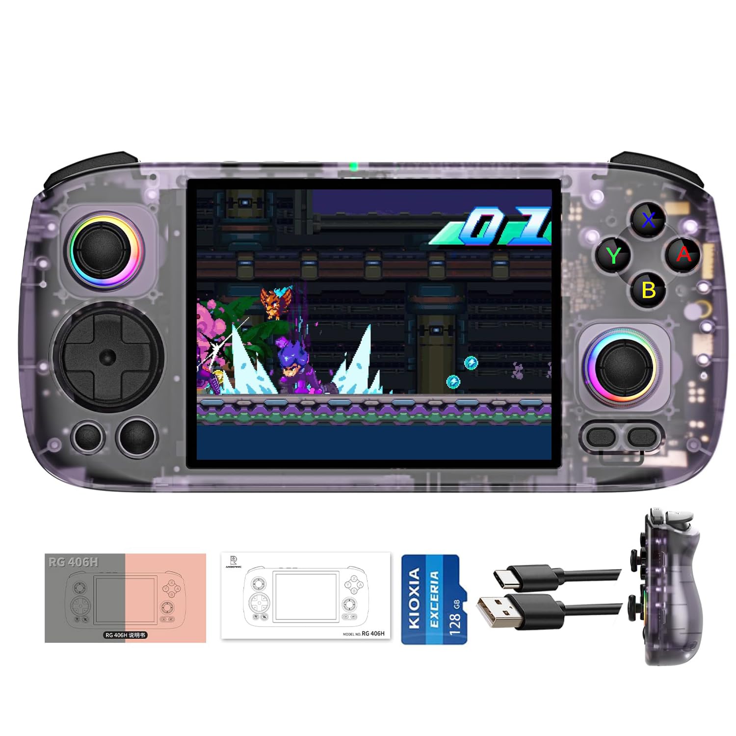 Amazon.com: RG406H Retro Game Console 128G TF Card 5000+ Games, 4