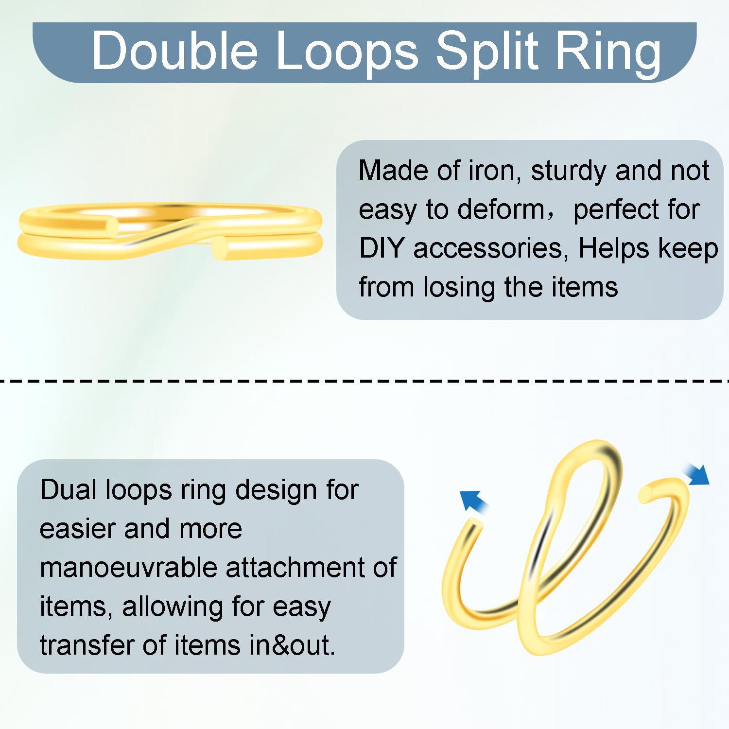 Snapklik.com : 100pcs 6mm Tiny Split Ring For Jewelry Making, Double ...