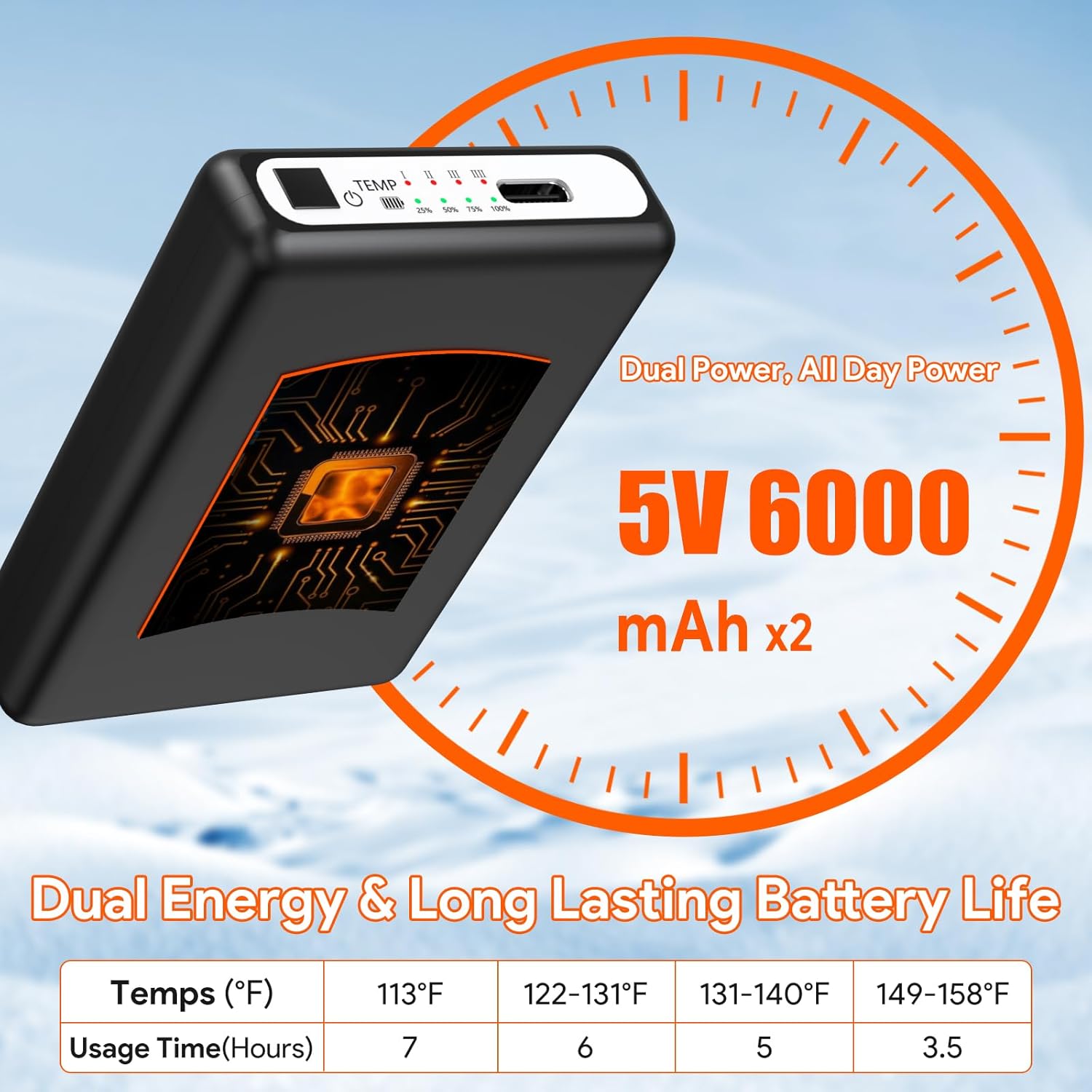 Minthouz Heated Socks for Men Women, 6000mAh*2 Battery Rechargeable Heating Electric Socks, APP Control Heated Sock, Gifts for Camping Fishing Cycling Skiing Skating Hiking Camping Outdoor Work - Image 2